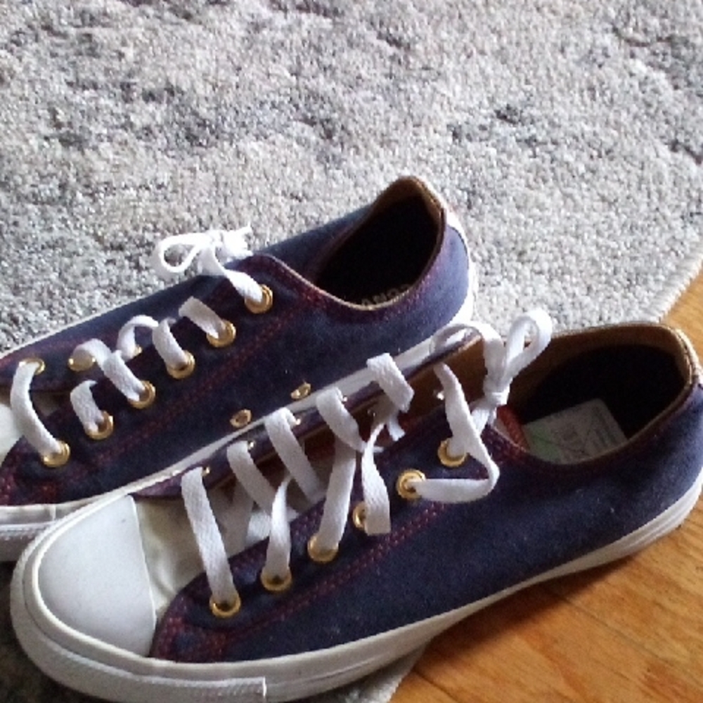 Converse Navy and White Sneakers